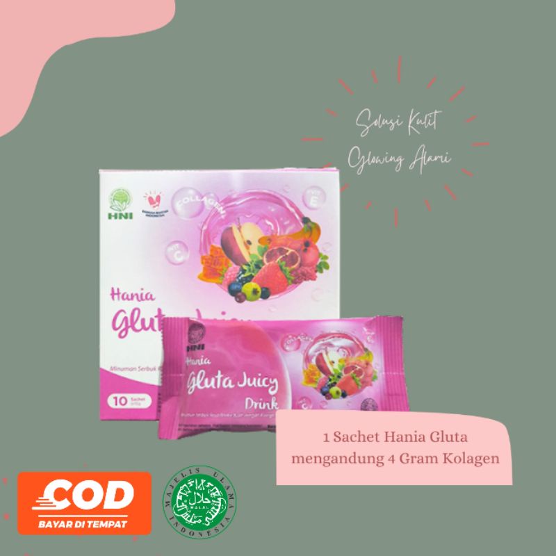 Hania Gluta Juicy Drink minuman kecantikan / minuman Gluta / Gluta drink / minuman kolagen / kolagen