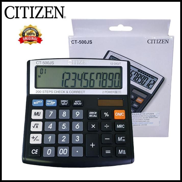 

Citizen Ct-500Js Calculator 12Digits Kalkulator Check & Correct