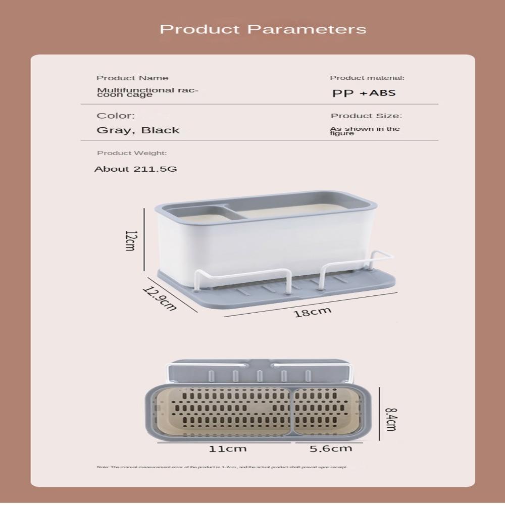 Solighter Sumpit Tempat Sendok Alat Dapur Double Grid Chopstick Storage Baskets Fork Rack