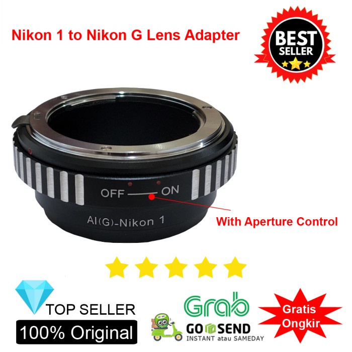 Rajawali Adapter Nikon G Lens to Nikon 1 Body for Nikon J1/J3/J5/V1/V3