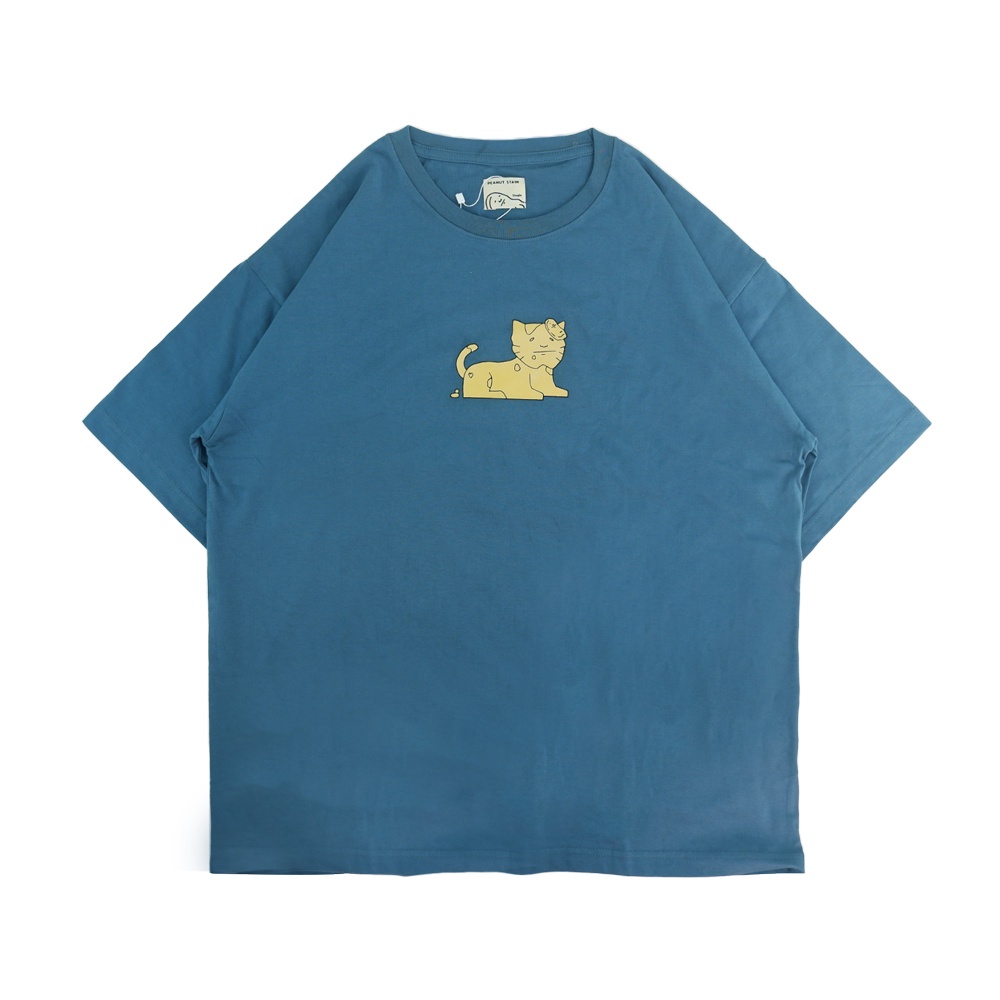 PEANUT STAIN - Stand Still Mineral Blue Oversized Tshirt