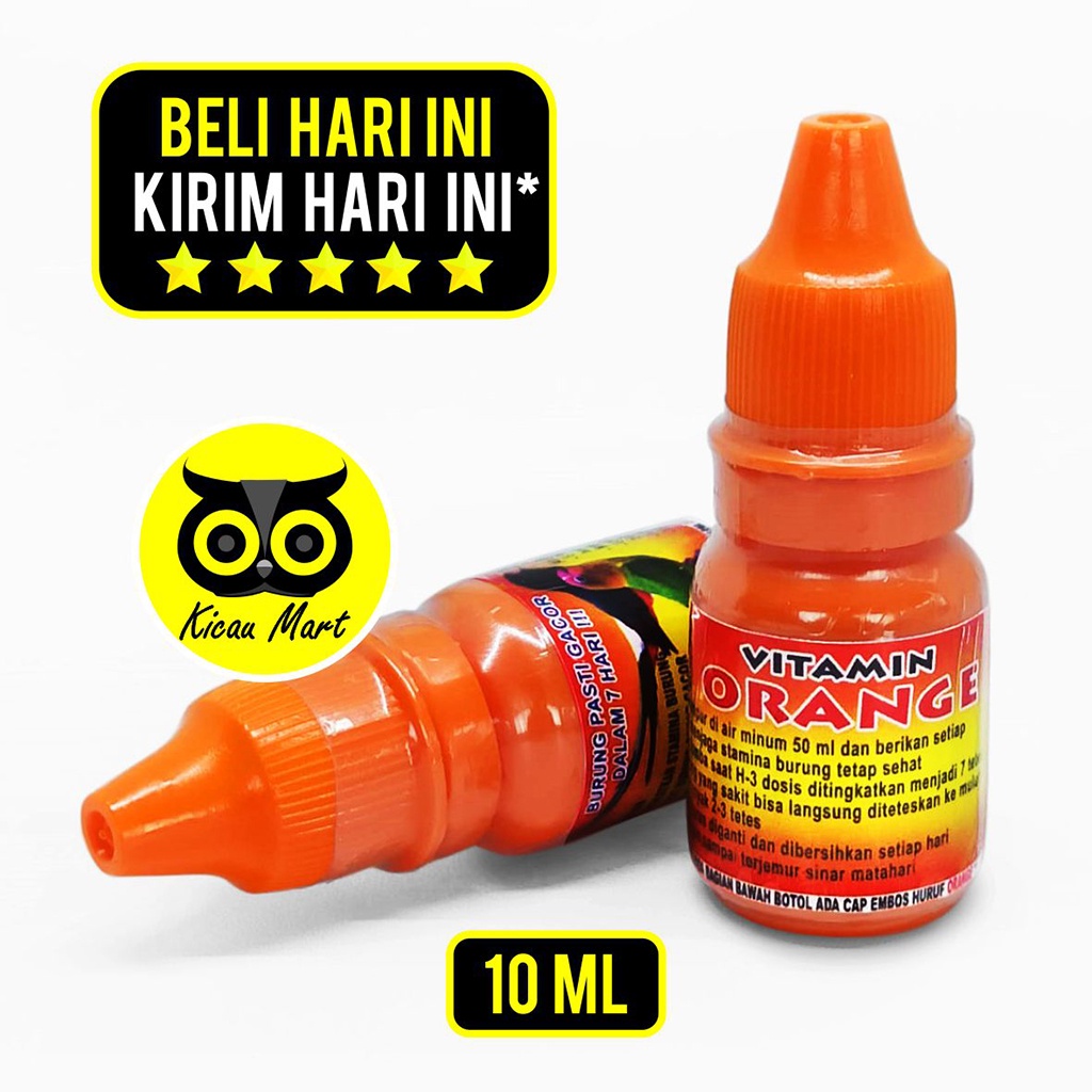 VITAMIN PENGGACOR OBAT MACET BURUNG MURAI KACER PLECI ORANGE CAIR TETES 10 ML AIDY WIJAYA VTOCSDI