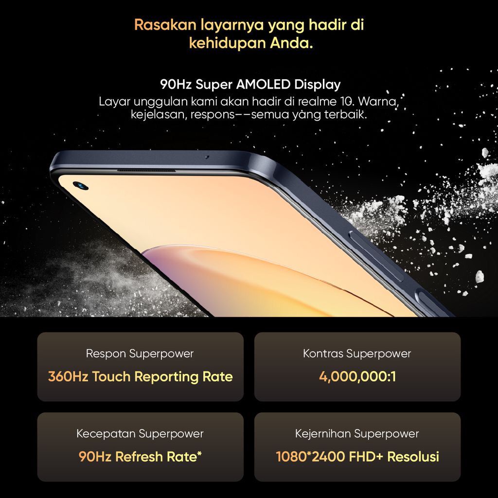 Realme 10 8GB + 128GB Garansi Resmi Realme Indonesia