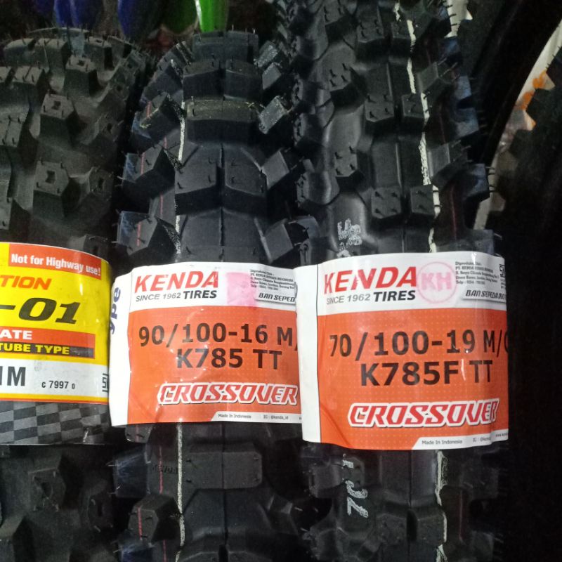 ban trail kenda millville  ring 16/19 sepasang depan dan belakang ukuran 70-100/19 dan 90-100/16