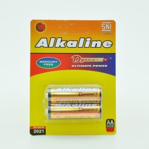 Baterai batre alkaline AA Dynamax 1.5 V 2 pcs