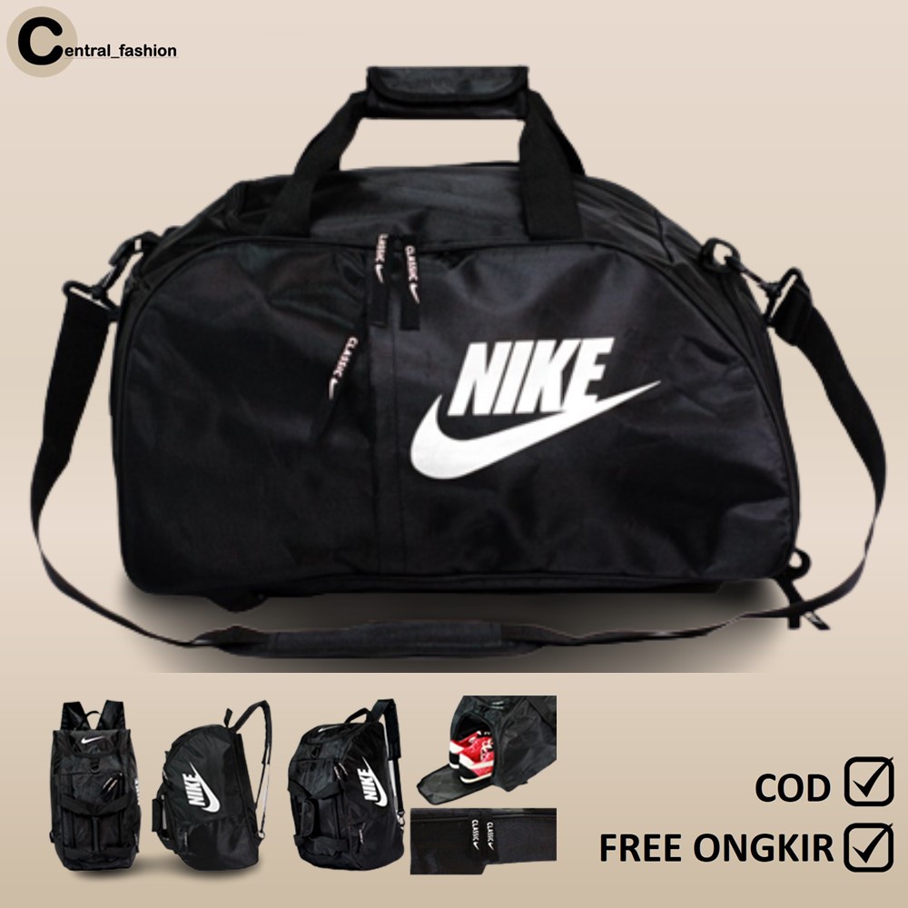 Tas Travel Bag Nike Duffel Travelbag Portable Gym Bag Fitness Waterproof Jinjing Olahraga Traveling Mudik