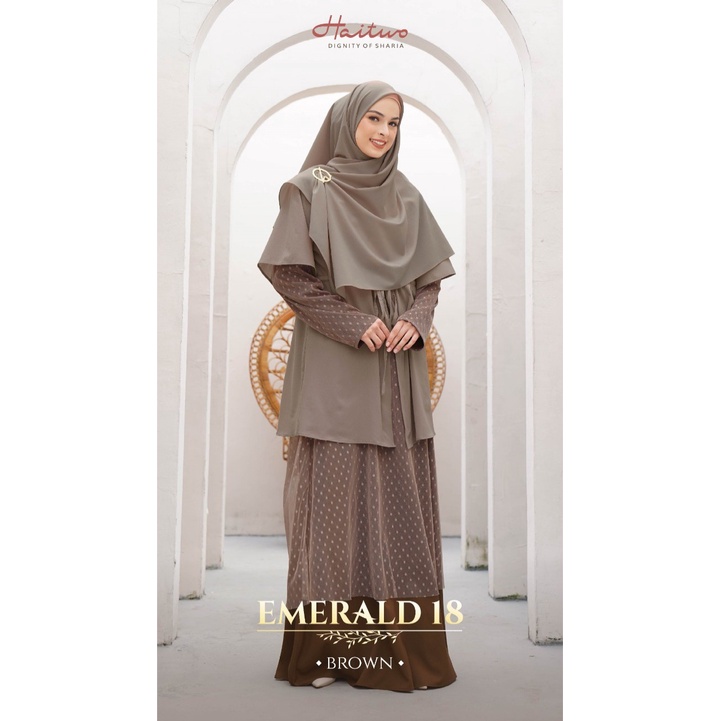 Gamis Syar'i Emerald 018 Terbaru HAITWO / Fashion Muslim Gamis Syar'i / Dress / Maxy