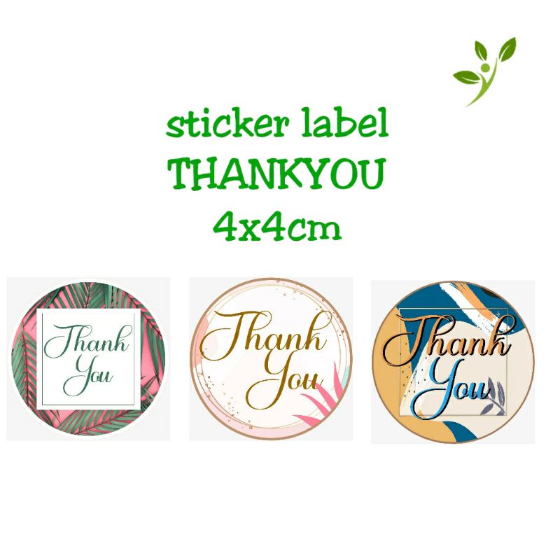 

STICKER THANKYOU MERRY XMAS 4x4 cm (6 pcs)