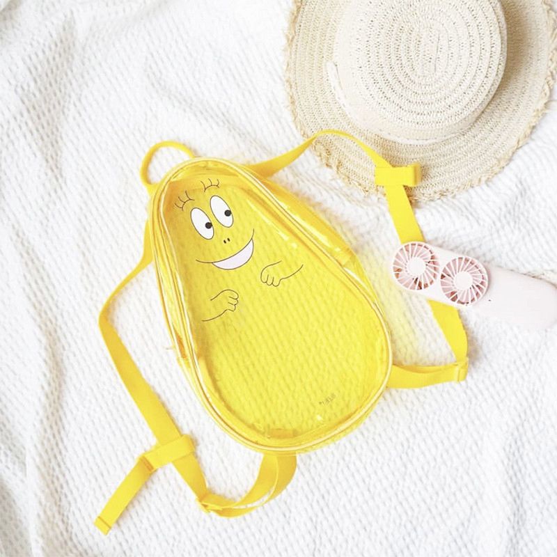 Sera Baru Korea Barbapapa Jelly Ransel Lucu Transparan Siswa Ransel Kartun Gadis Lucu Hati Kecil Tas Sekolah