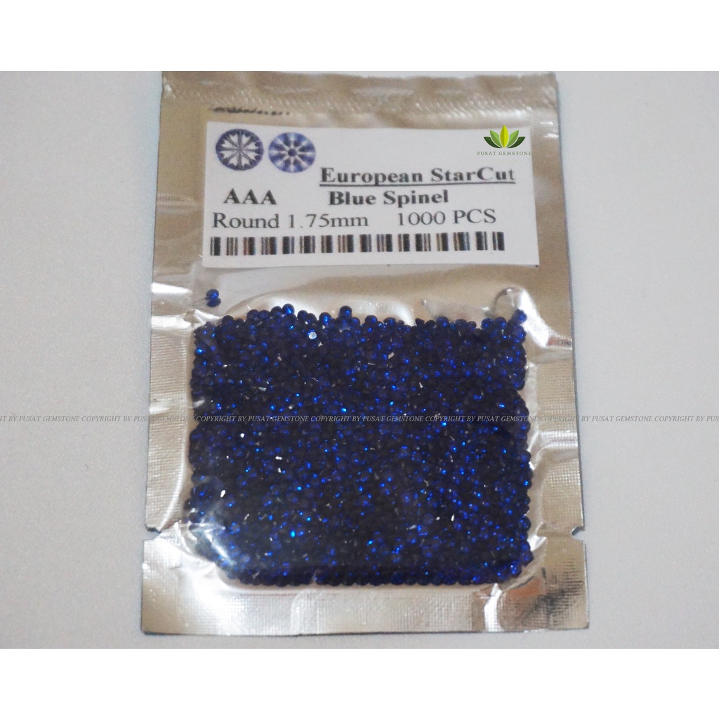 Permata Sirkon Cubic zirconia Blue Nano Sapphire  Tabur 1000 Butir Grade AAA