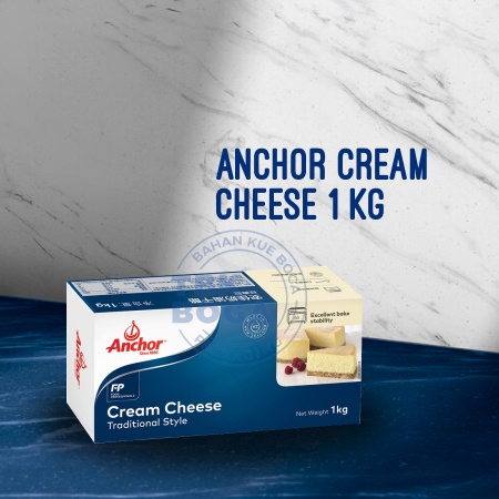 

Anchor Cream Cheese ( 1 kg ) Keju Krim Kemasan