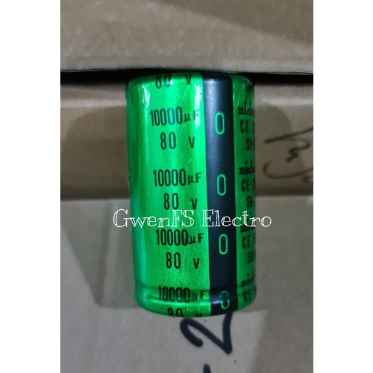 Elco 10000UF 80V Nichicon Hijau ORI