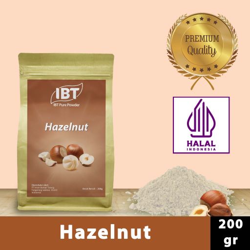 

Bahan Makanan Serbuk Bubuk Kue Kacang Hazelnut IBT Pure Powder Murni 200gr