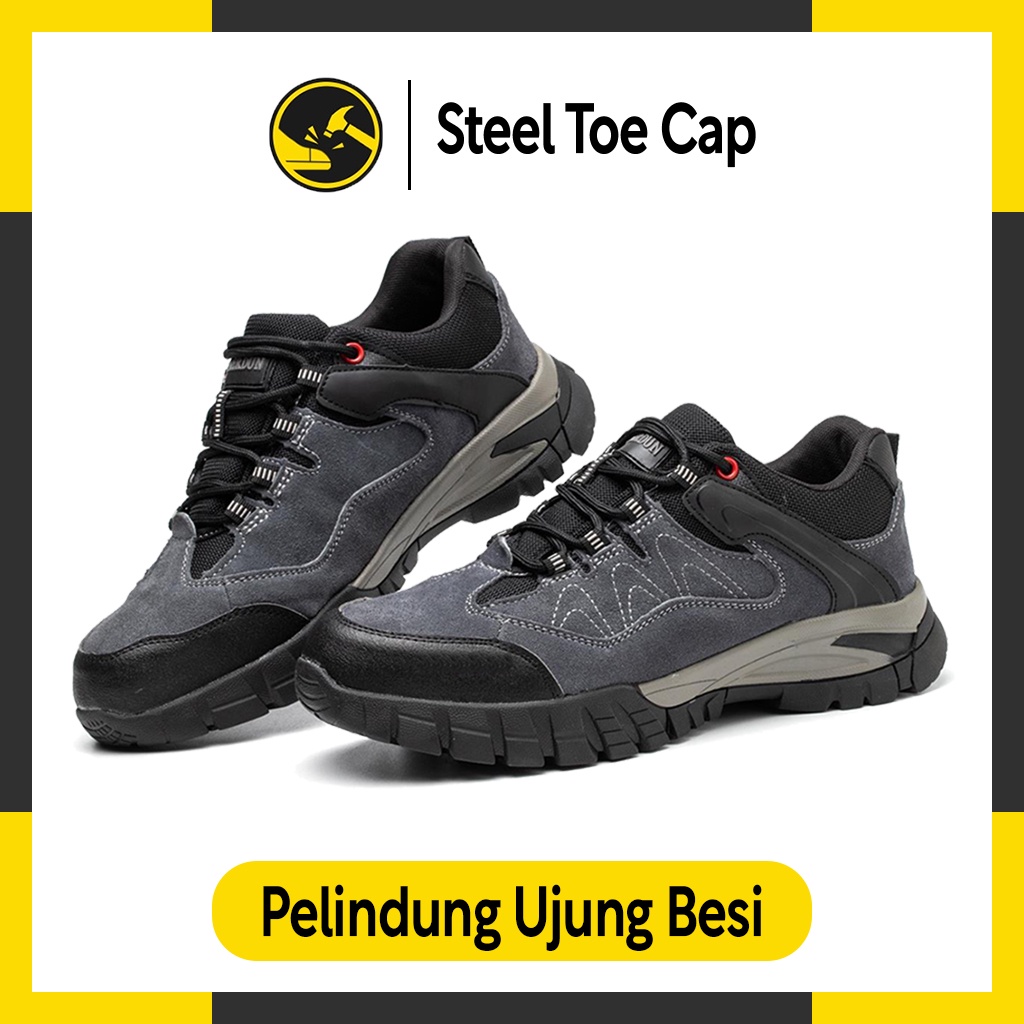 Sepatu Safety Ujung Besi Sepatu Septi Sepatu Sefty Sepatu Safety Shoes Low Cut - SSSLC11