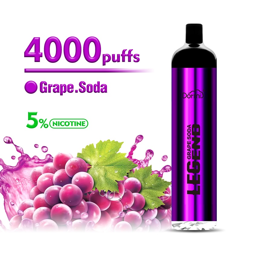 [DORMI Pro] 4000Pr sekali pakai(Disposable) Grape Soda  flavour