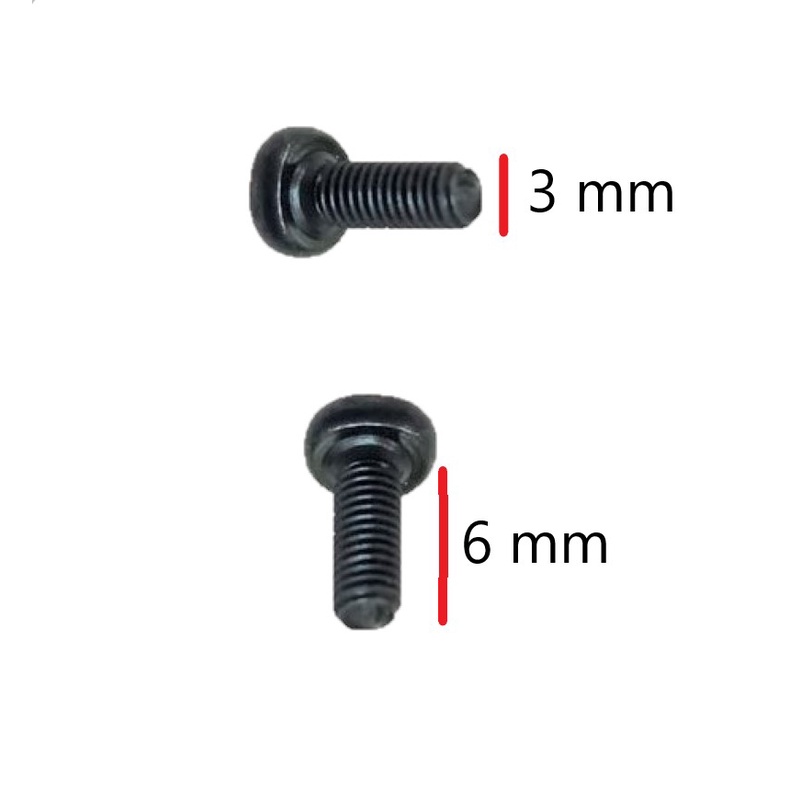Baut hitam plus 3mm - baut panjang 6 mm