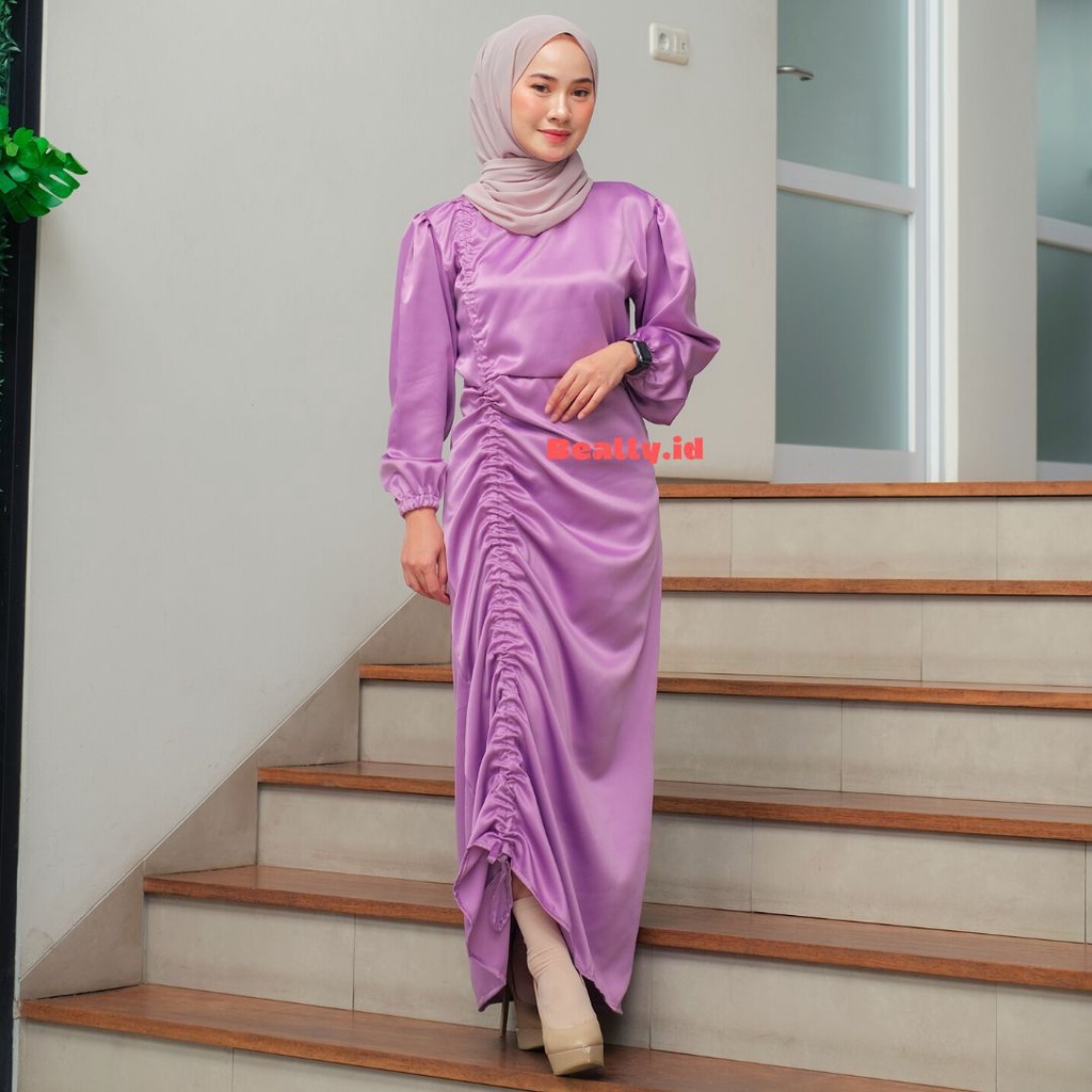 CARLA DRESS SILK SERUT KONDANGAN | GAMIS SATIN DARLA DRESS SERUT | GAUN BRIDESMAID | ANDINI DRESS BRIDESMAID