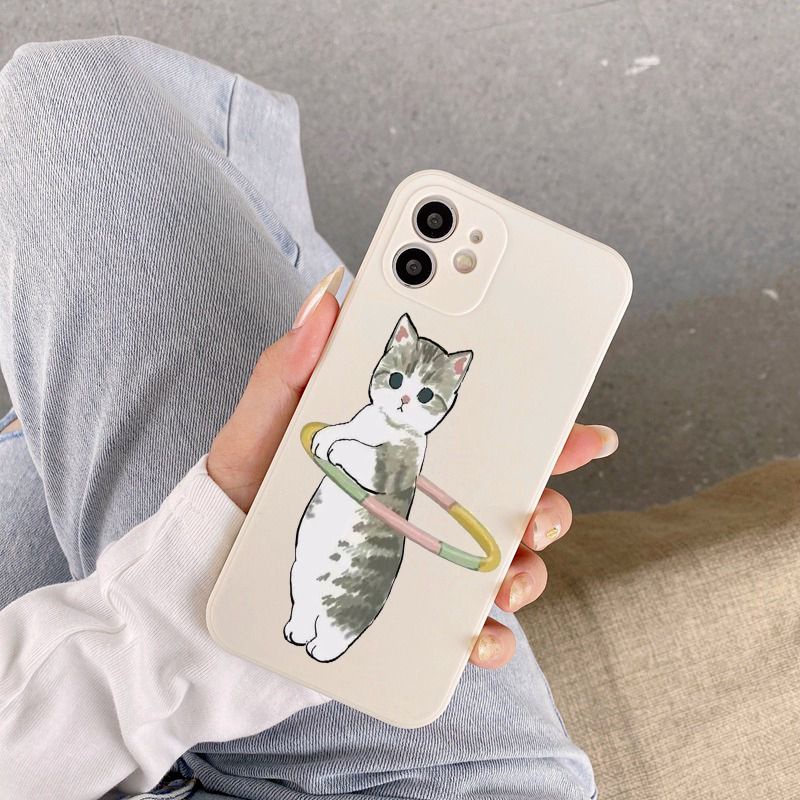 Softcase lucu  motif kucing BB32 for Iphone 6 6s 6g 6+ 6s+ 7 8 7+ 8+ X Xs 11 12 13 14+ Plus Pro Max