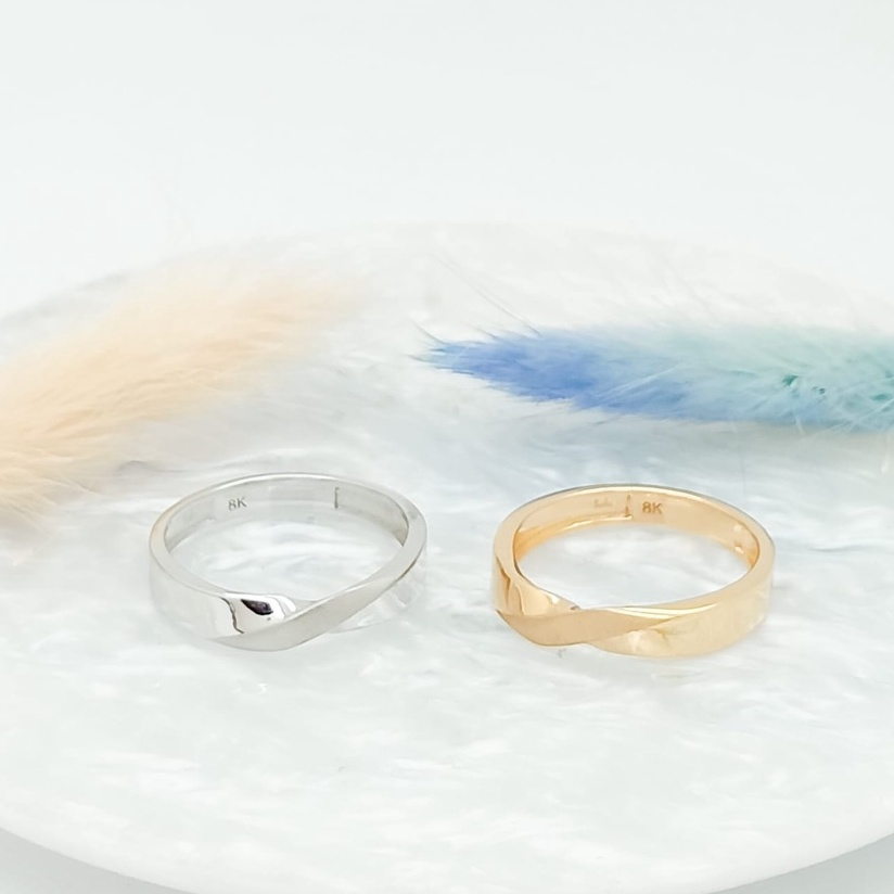 Cincin YG WG Hala Couple Ring Collection RI210868 Hala Gold 8K