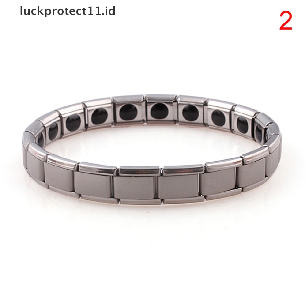 Gelang Kesehatan Bahan Titanium Steel Elastis Untuk Pria Dan Wanita