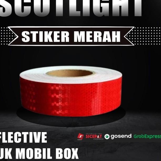 Scotlight / scotlite / reflektif stiker Merah