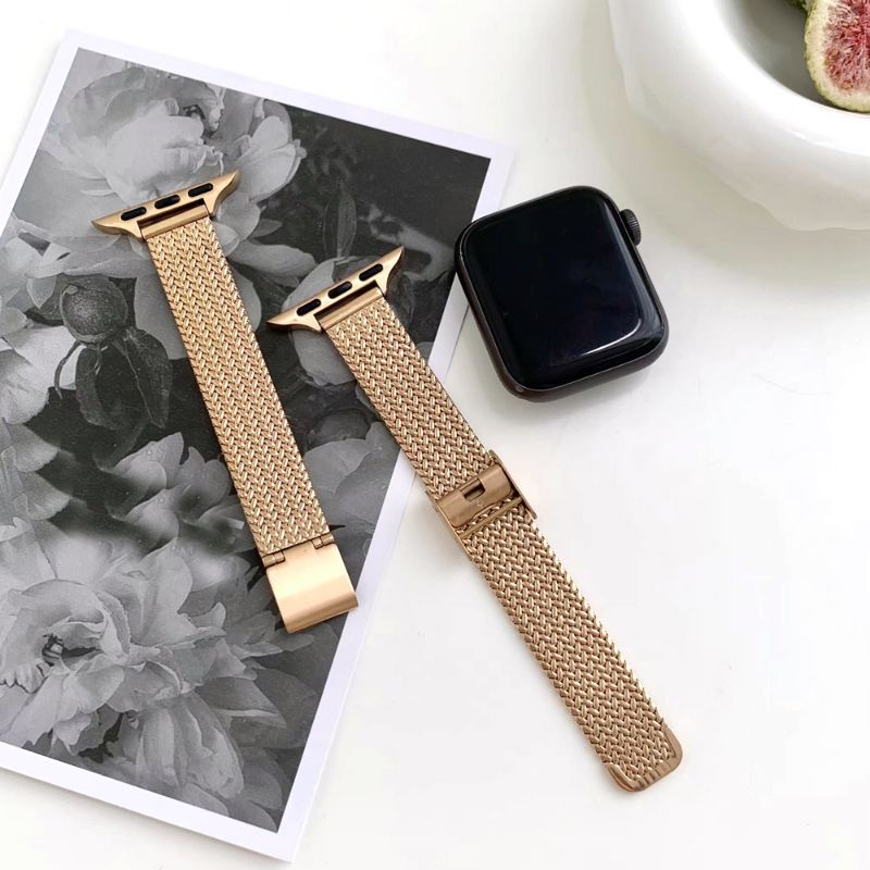 Strap Apple Watch Milanese Rantai Pasir Magnetic Series 1 2 3 4 5 SE 6 7 8 ultra