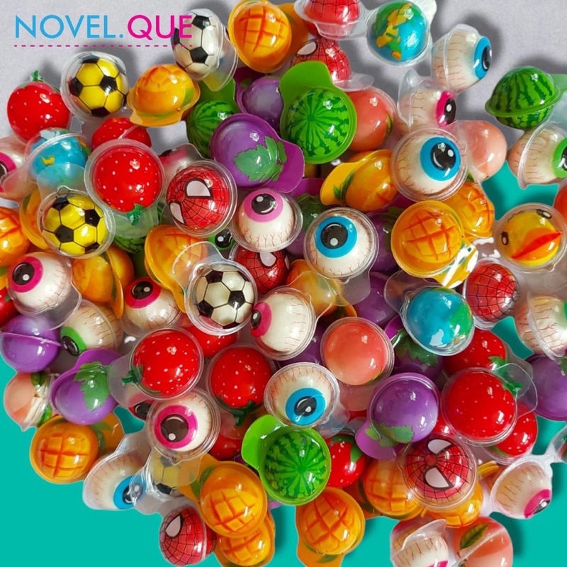 Gummy Jelly Korea - Trolli Planet Bubble Gum / Permen Trolli Bola Mata Soccer Botol Susu Dot Halal