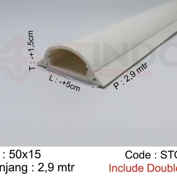 kabel duck / floor duck /duck lantai 50x15. berikut lem