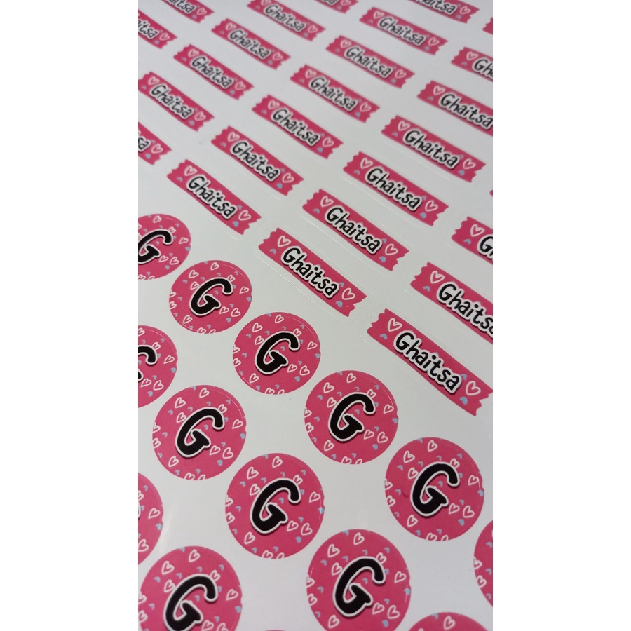 

LABEL STICKER CUSTOM INISIAL NAMA - rumah uwais