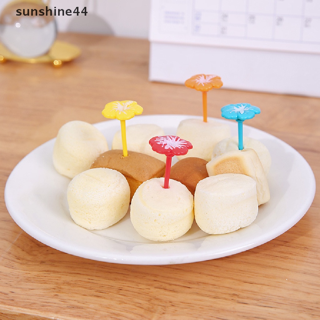 Sunshine 12 / 20Pcs / Set Tusukan Makanan / Snack / Kue / Buah Mini Motif Kartun Hewan Untuk Anak