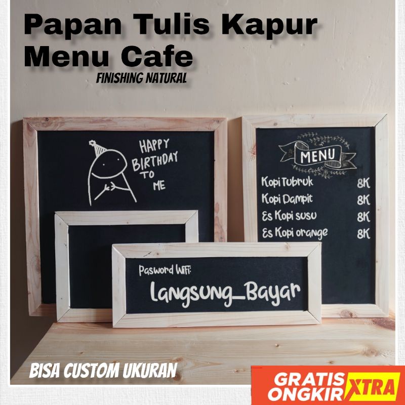 

Papan tulis kapur mini Chalkboard Blackboard papan menu cafe decoratif