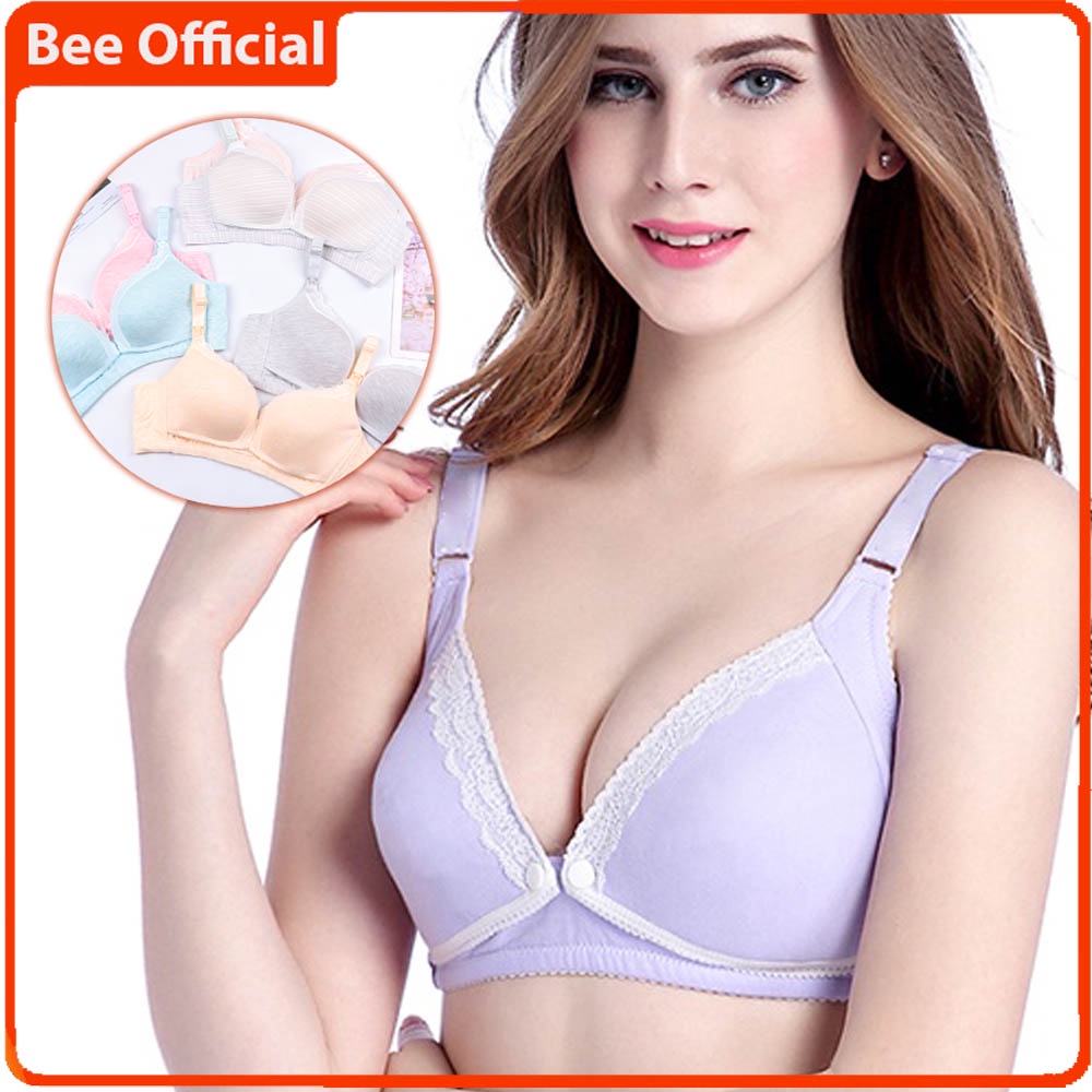 BEE - Bra Bh Menyusui Cup C / Nursing Bra Tanpa Kawat Ibu Menyusui 1808