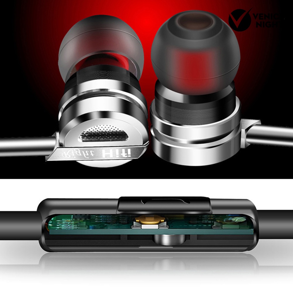 (VNEP) (Berkabel) QKZ DM9 Metal Heavy Bass Musik Headset In-Ear Telepon Earphone dengan Mic