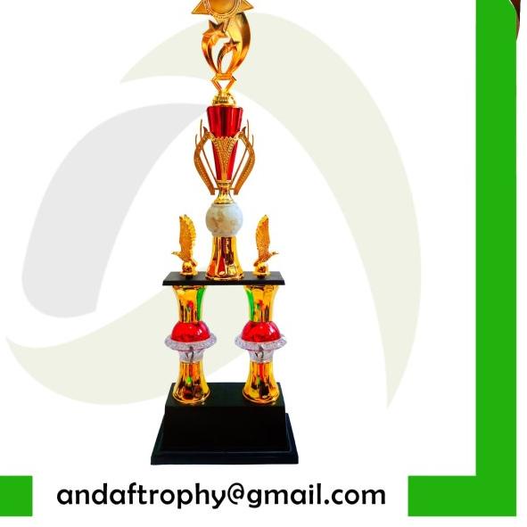 Piala / Trophy Murah Kaki 2 Kristal Perisai Marmer