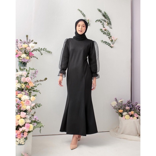 Davea dress scuba wanita dress muslimah