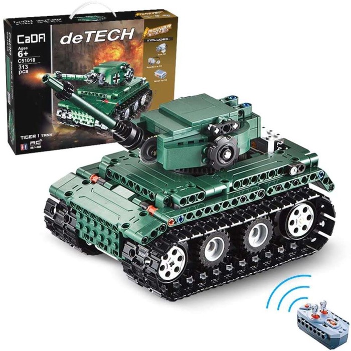 Double E CaDA Bricks Tiger 1 Tank C51018W 2.4Ghz RC Perfect Gift For Children