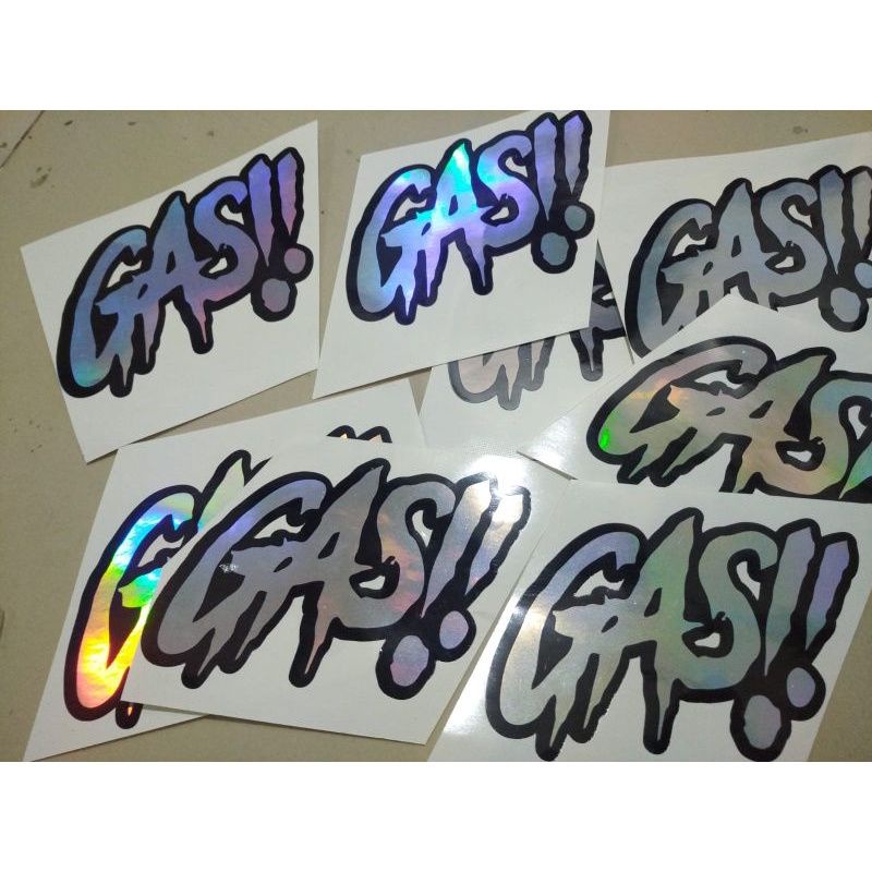 stiker gass bahan hologram dan oracal