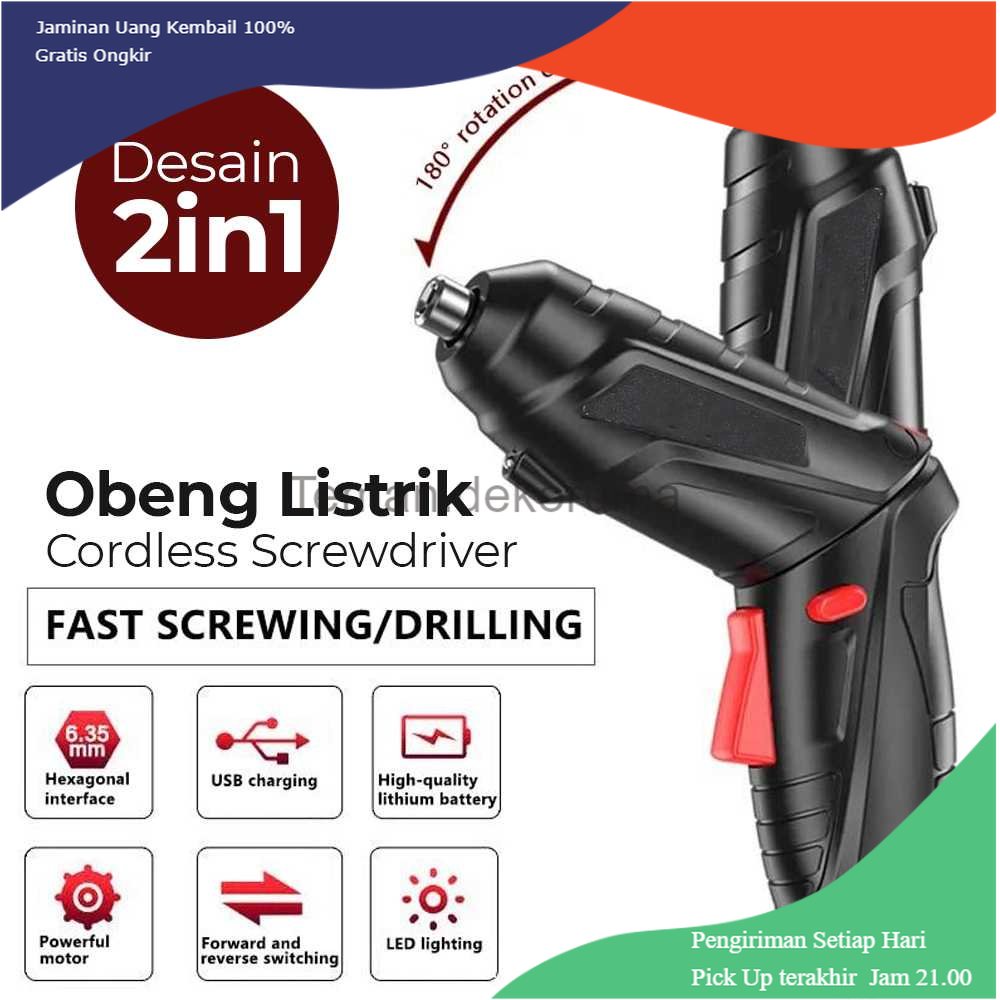 TD-PR2 Liangdi Obeng Listrik Cordless Screwdriver - Q029