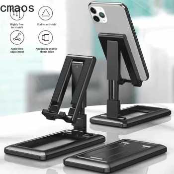 GS7i Cmaos Lazy Smartphone Holder Foldable Mobile Phone Stand Pph229 Hitam Ori-YA