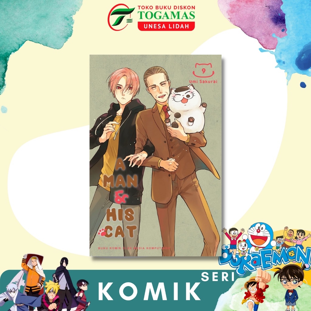 KOMIK A MAN &amp; HIS CAT 01, 02, 03, 04, 05, 06, 07, 08, 09 KARYA UMI SAKURAI