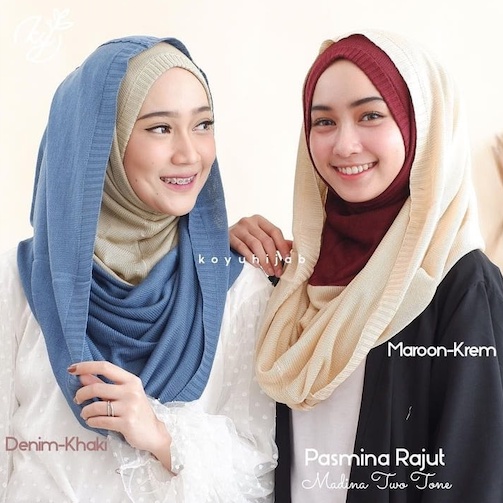 Pasmina instant MADINA Twotone