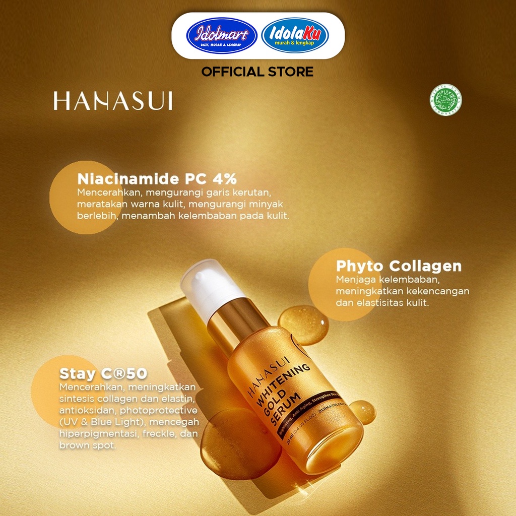 IDOLAKU HANASUI Serum Whitening Gold