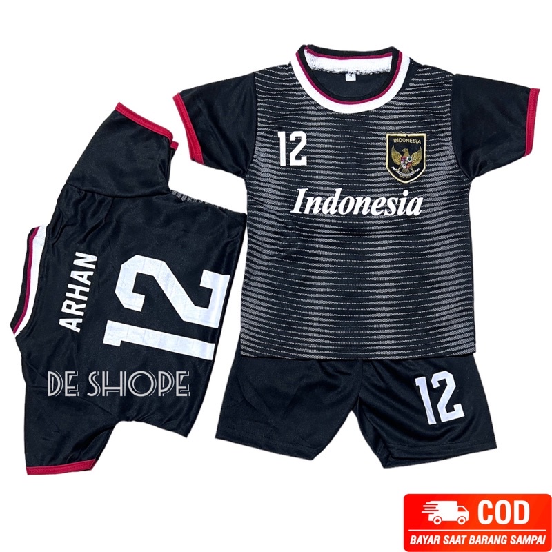 SETELAN BOLA TIMNAS INDONESIA TERBARU / SET KAOS SEPAKBOLA TERMURAH / BAJU FUTSAL ANAK