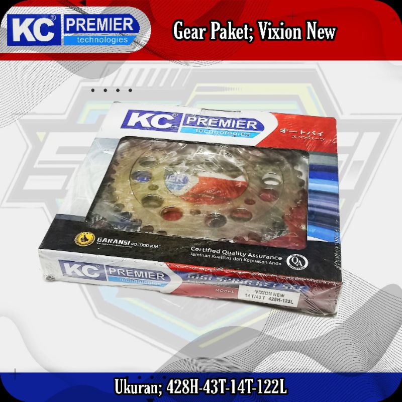 KCP GIR GEAR PAKET VIXION NEW/MX KING (428H-43T-14T-122L)