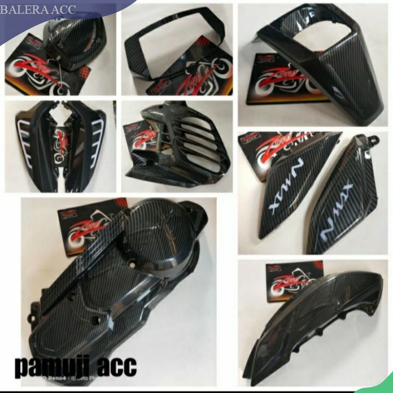 Paket cover body New Nmax 2020 2021 10 item carbon kilap zoro