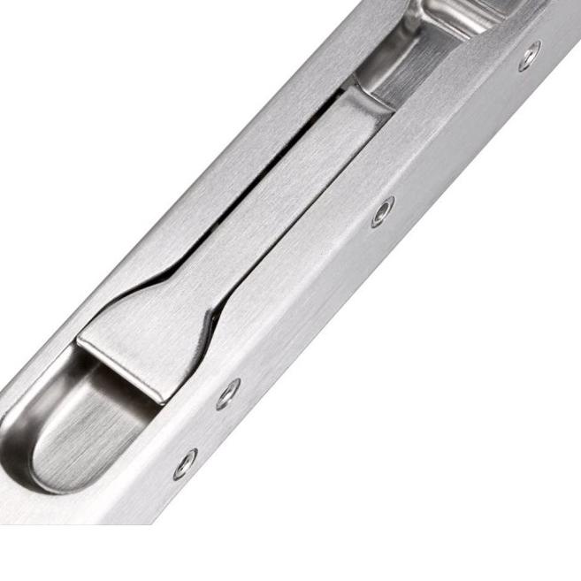 Grendel tanam stainless 6 dan 12 inci grendel tanam pintu kayu dobel - 8"+12"