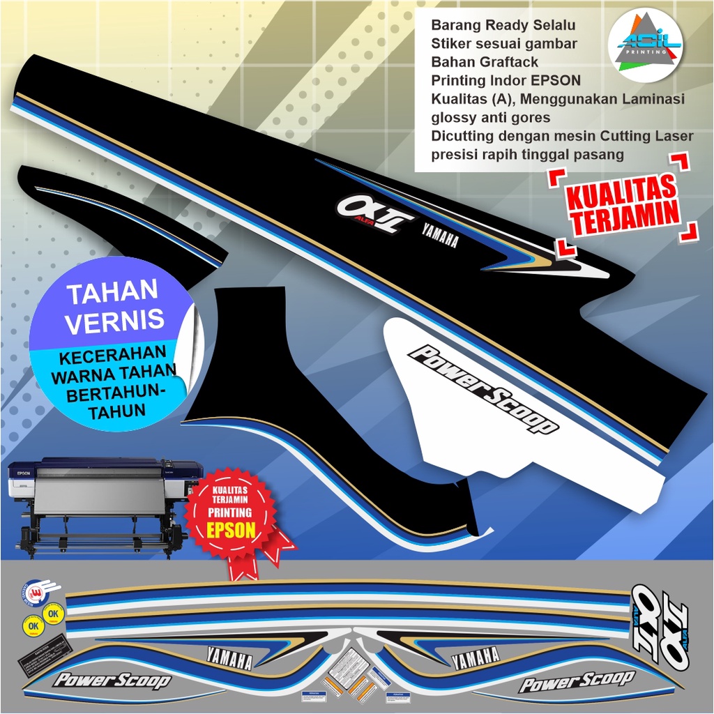 STRIFING YAMAHA ALFA 89 LIMITED STIKER YAMAHA ALFA 88 LIMITED LOGO YAMAHA ALFA 89 LIMITED