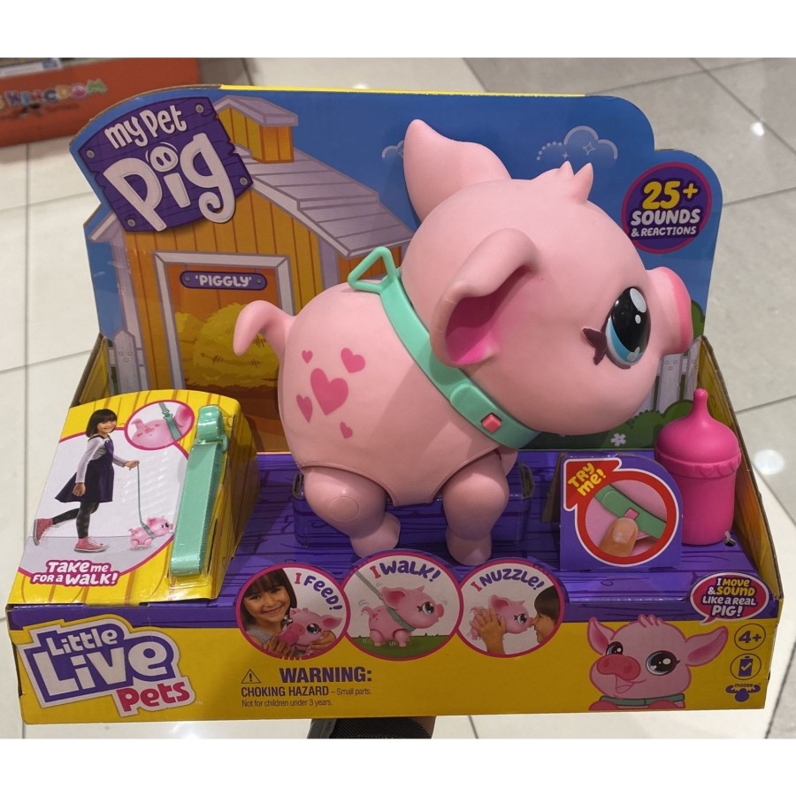Sale Mainan: Little Live Pets My Pet Pig Feed Walk Nuzzle Move&Sound