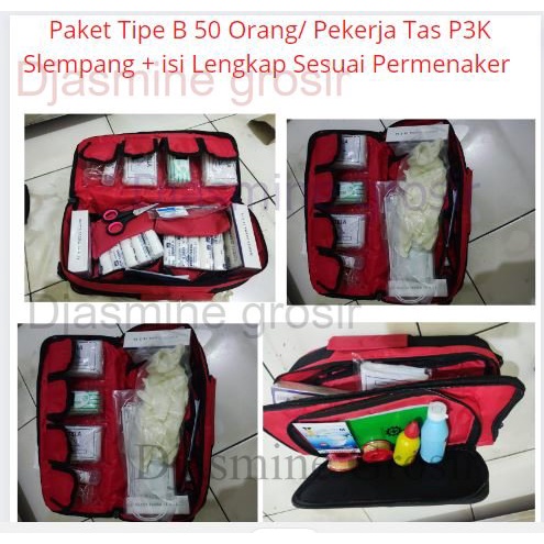 Jual Paket P3K Tas Slempang Jinjing Plus Dengan Isi Tipe B / P3k K3 KKK ...