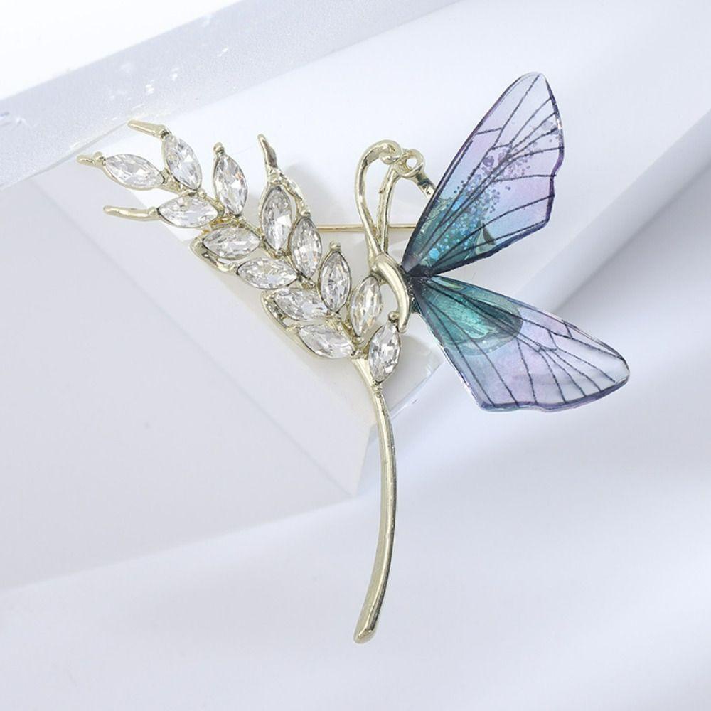 Agustina Wanita Bros Lucu Unik Rasa Mewah Transparan Sayap Anak Laki-Laki Alloy Gaya Korea Lencana